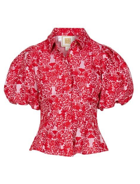 Britt Top, Colour: Cheeky Cheetah, Size: Small