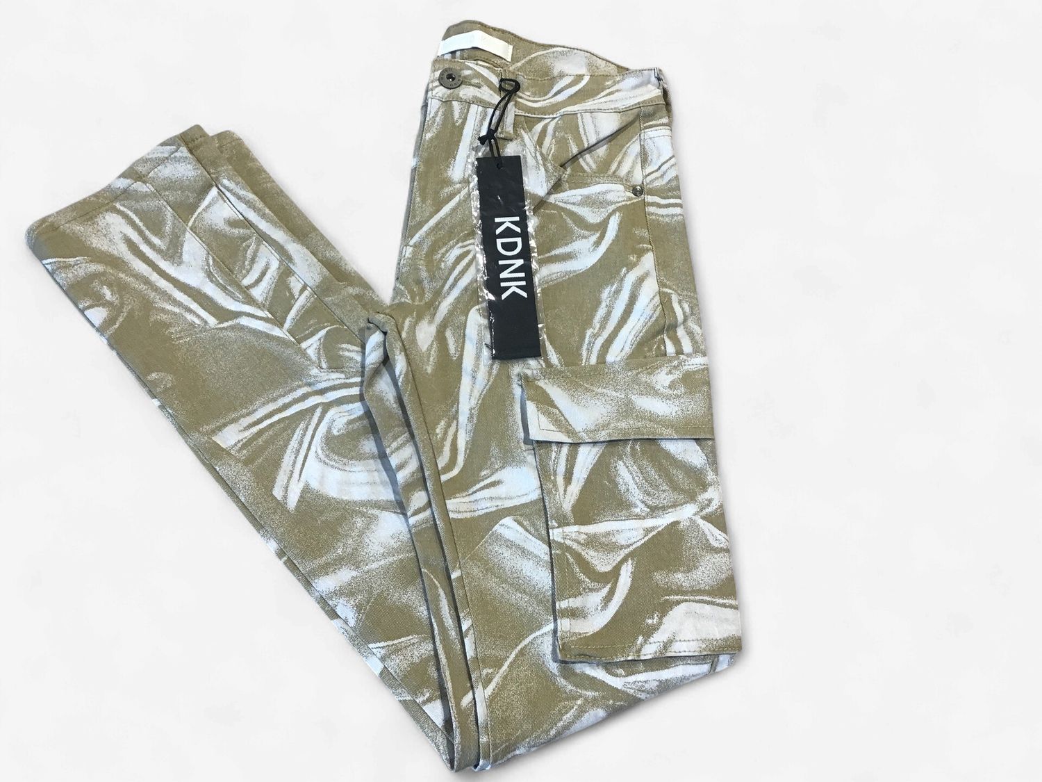 KDNK- Stacked Jeans Cargo (Khaki Smoke), pants size: 30