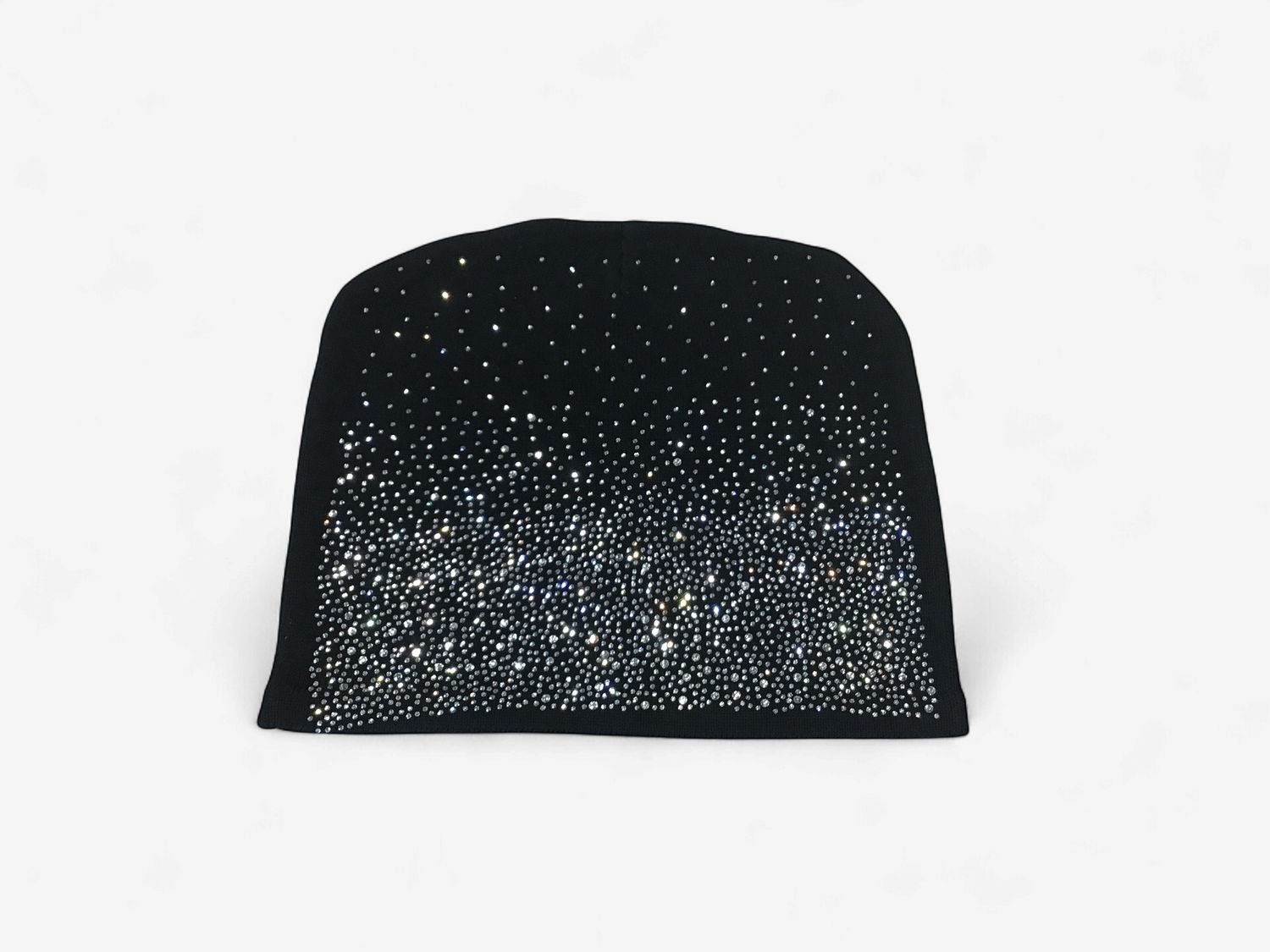 RHINESTONE BEANIE, Color: Black, Size: ONE SIZE