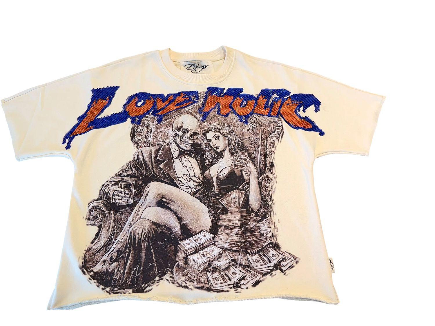 LOVE HOLIC CROPPED TEE, Color: Off White, Size: S