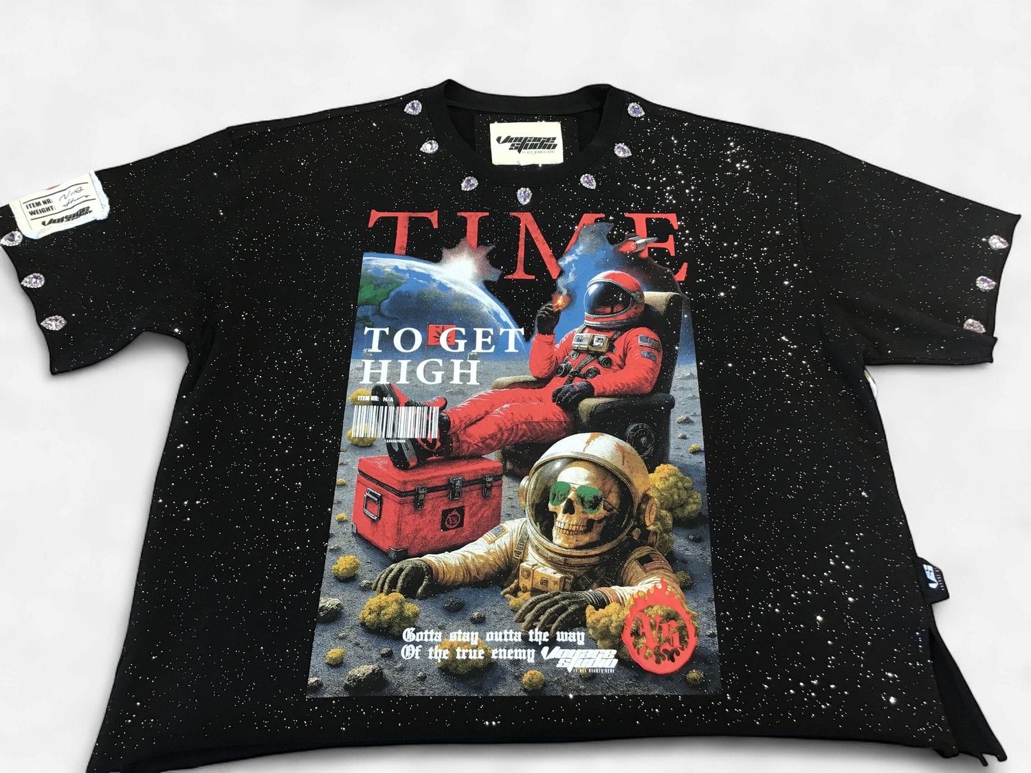 CR Time To Get High Tee, Color: Black, Size: S