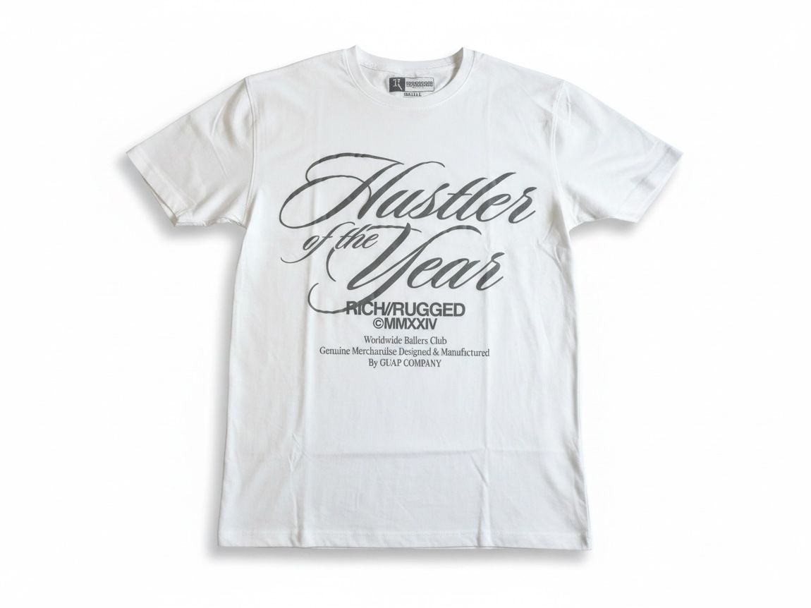 HUSTLER OF THE YEAR, Color: White, Size: S