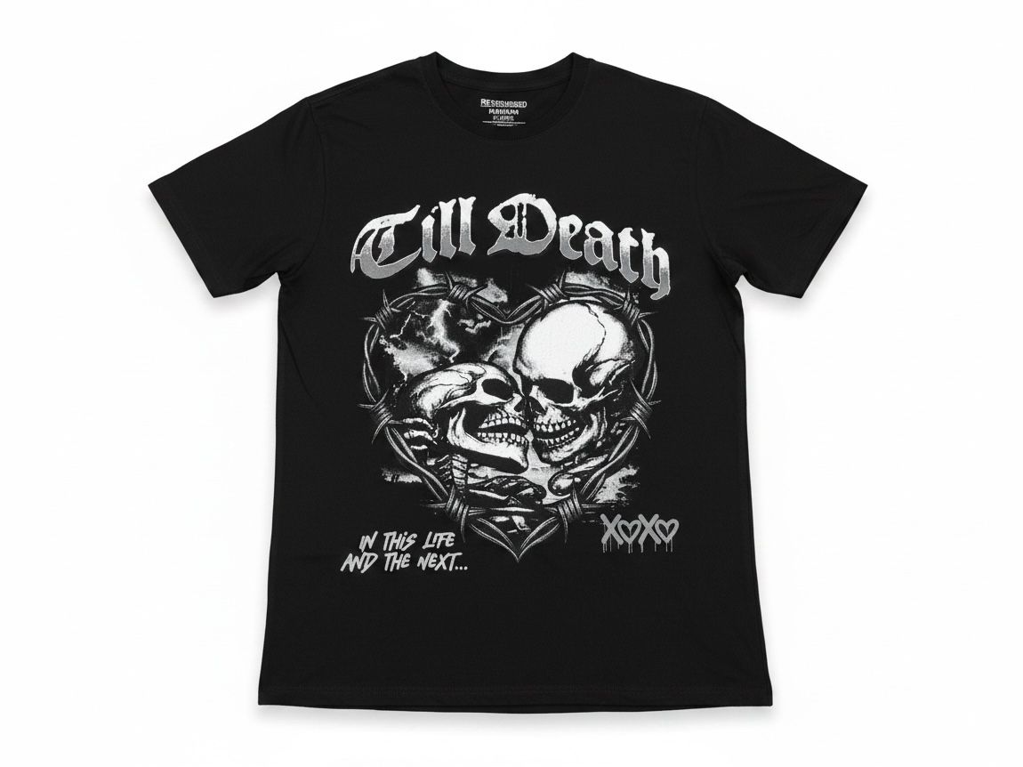 TILL DEATH, Color: Black, Size: S