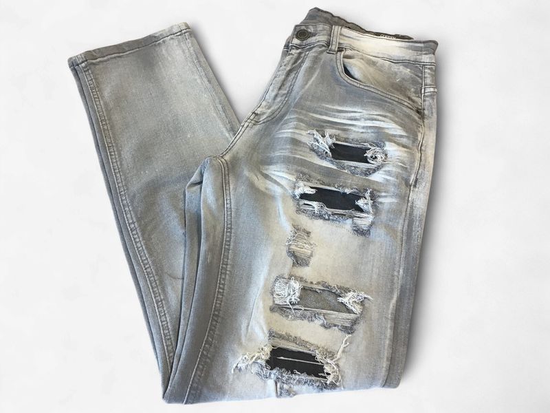 Rip &amp; Repair Jeans Gray