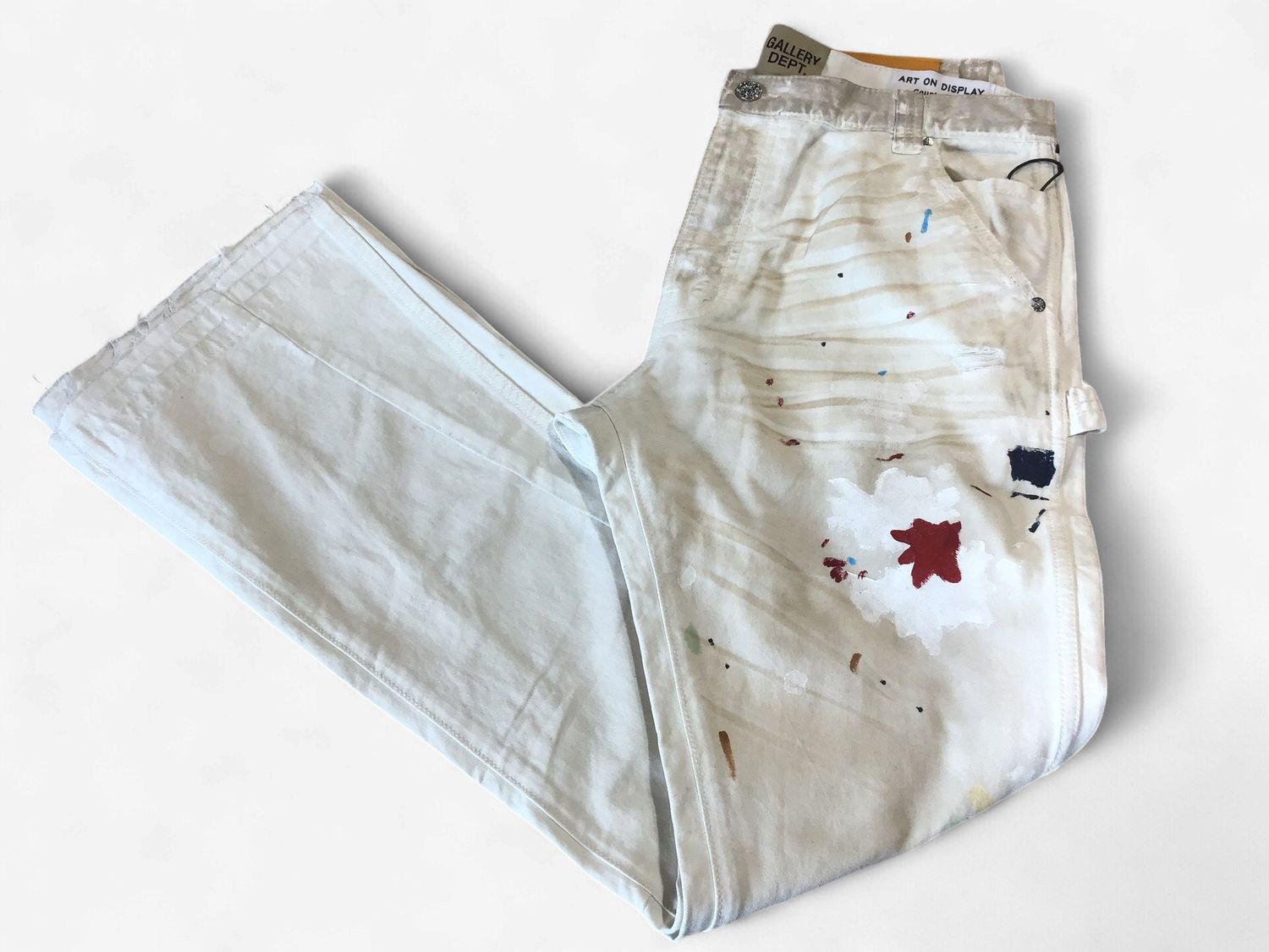 Paint Splatter Carpenter Flare Jeans