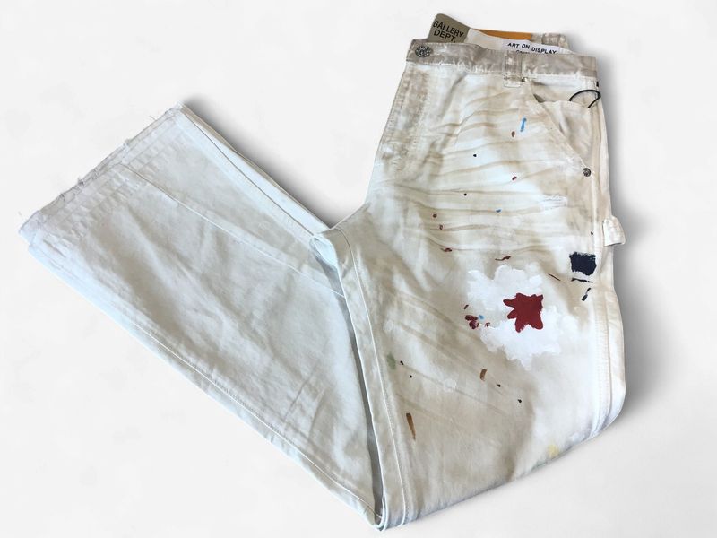Paint Splatter Carpenter Flare Jeans