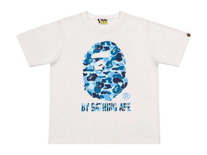 BAPE WHITE BLUE HEAD TEE