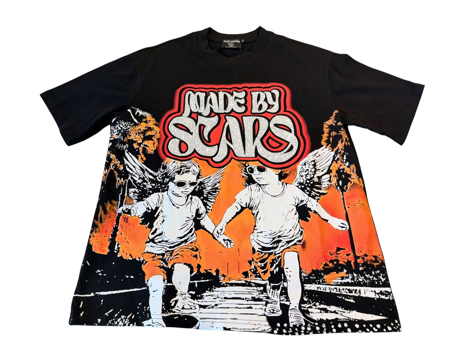 Mix Emotions- Playing Angels Tee, Shirt Size: S