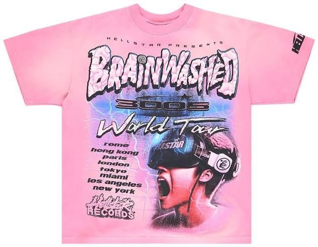 Hellstar- Brainwashed World Tour Tee, Shirt Size: S