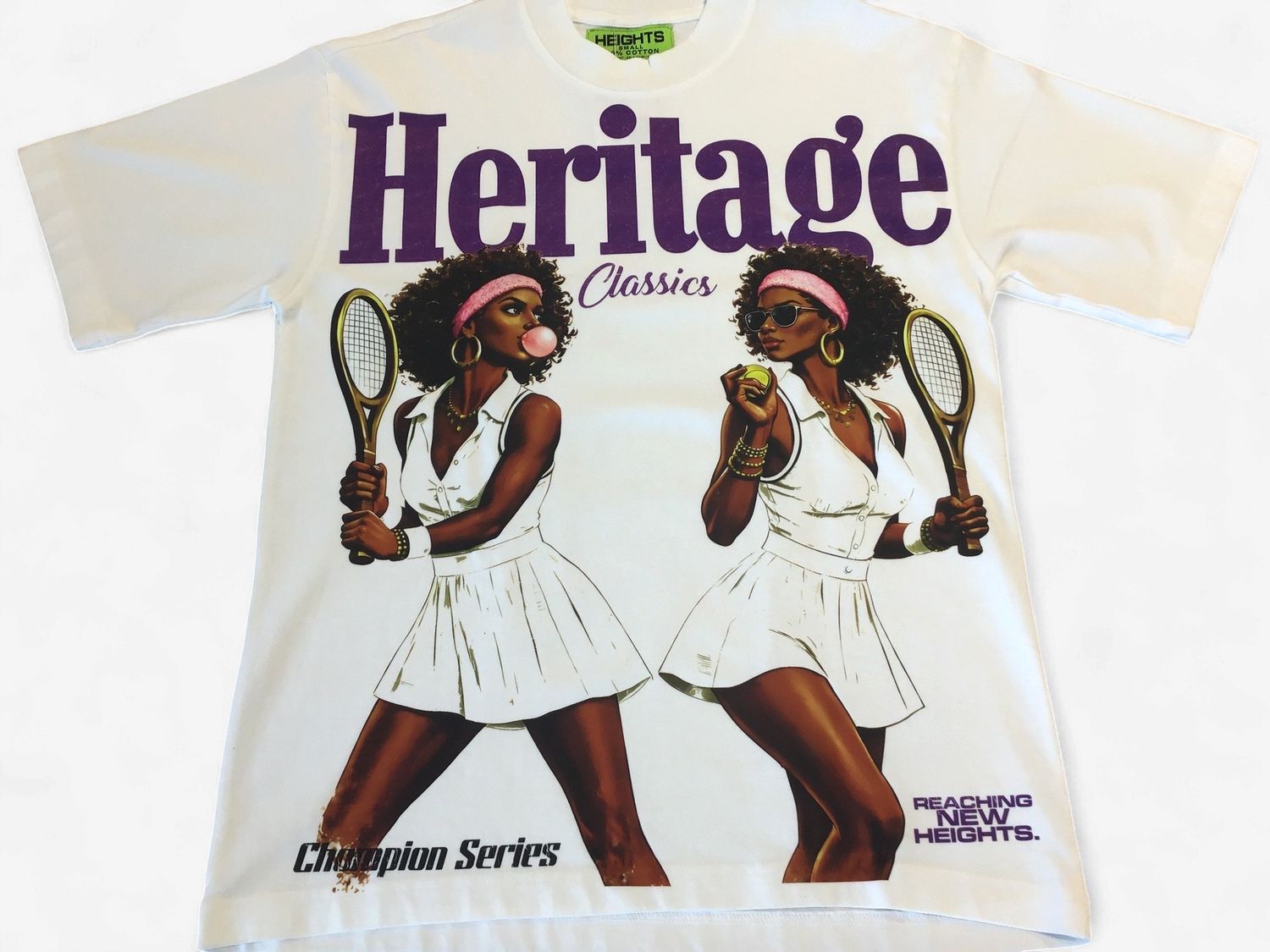 Heights District- Heritage Ladies Court Tee, Shirt Size: S