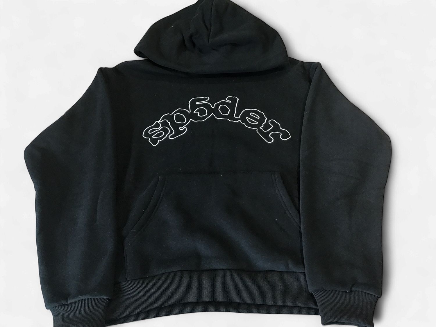 SP5DER Hoodie, Color: Black/White, Size: S