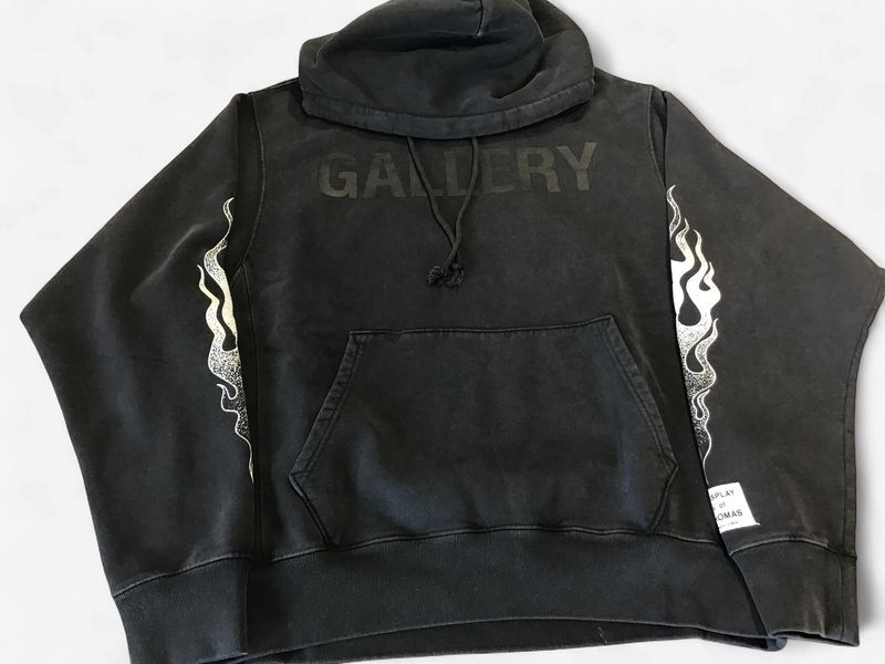 Gallery Dept. Black Flame Hoodie