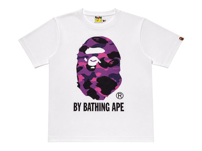 BAPE WHITE PURPLE HEAD TEE