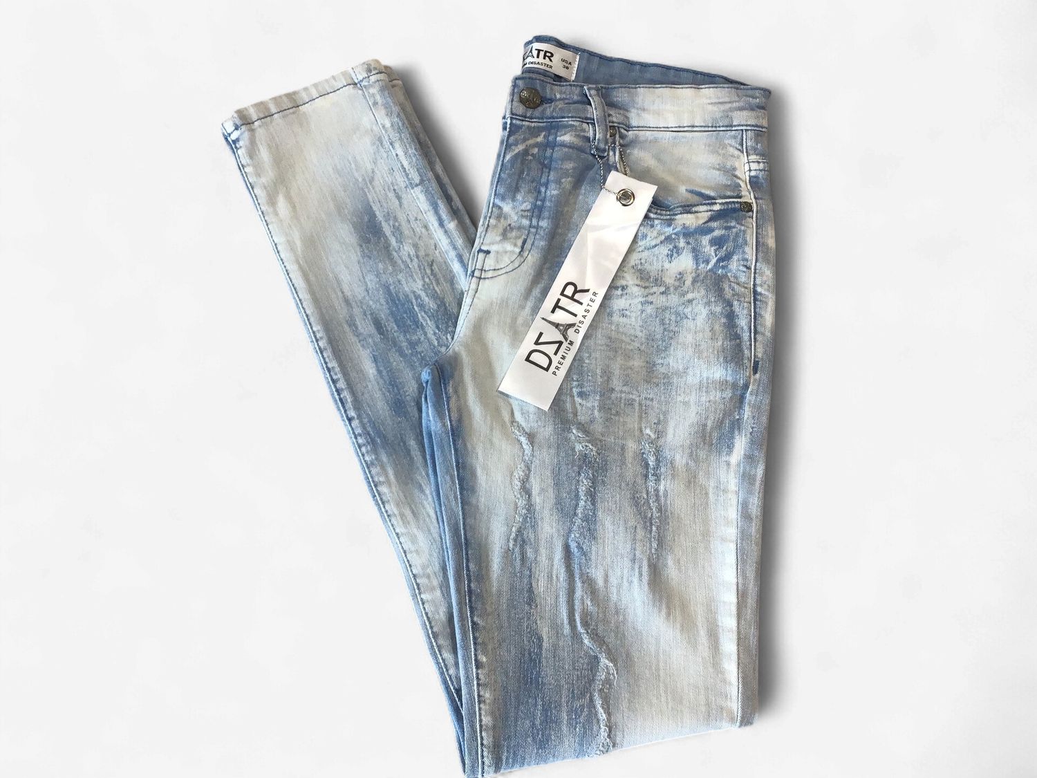 Disaster- Arctic Blue Skinny Jeans, Size: 28