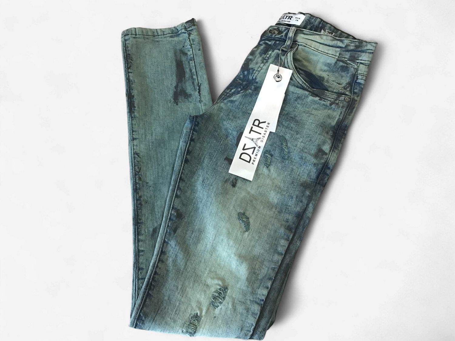 Disaster- Sage Green Skinny Jeans, Size: 28
