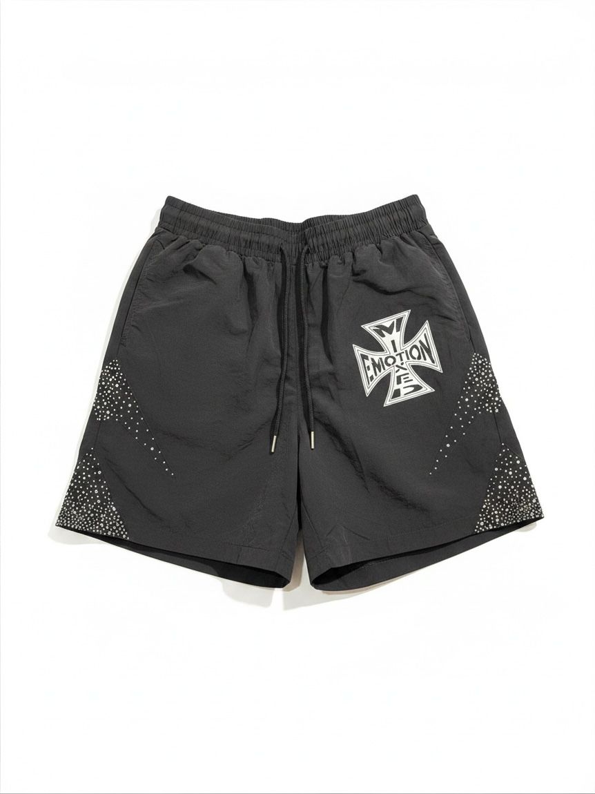 Classic Nylon Shorts, Color: Black, Size: S