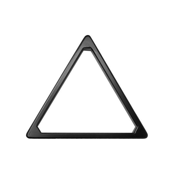 Bull Nose Wood Triangle in Black