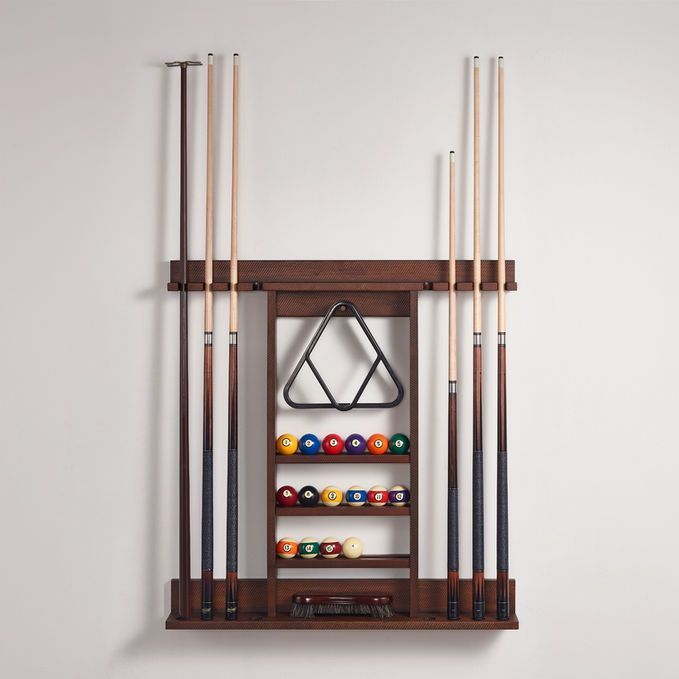 Mahogany Wall Cue Rack