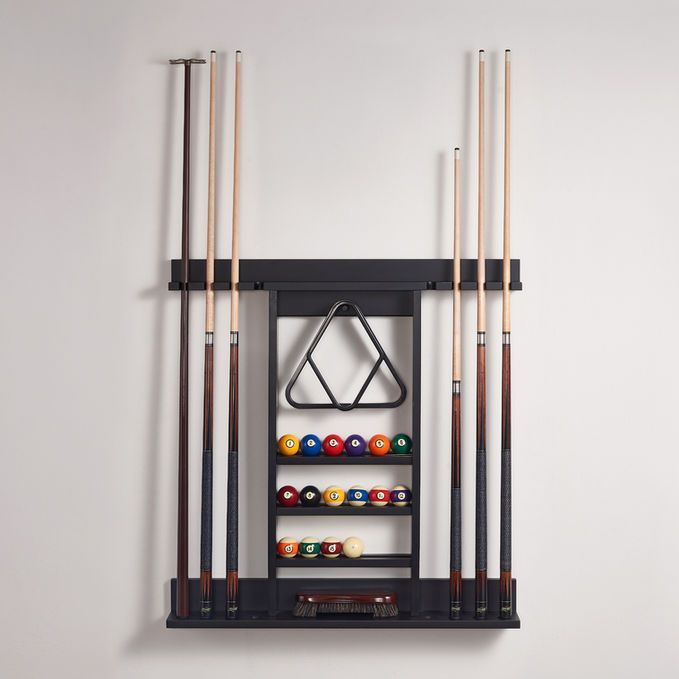 Berry Black Wall Cue Rack