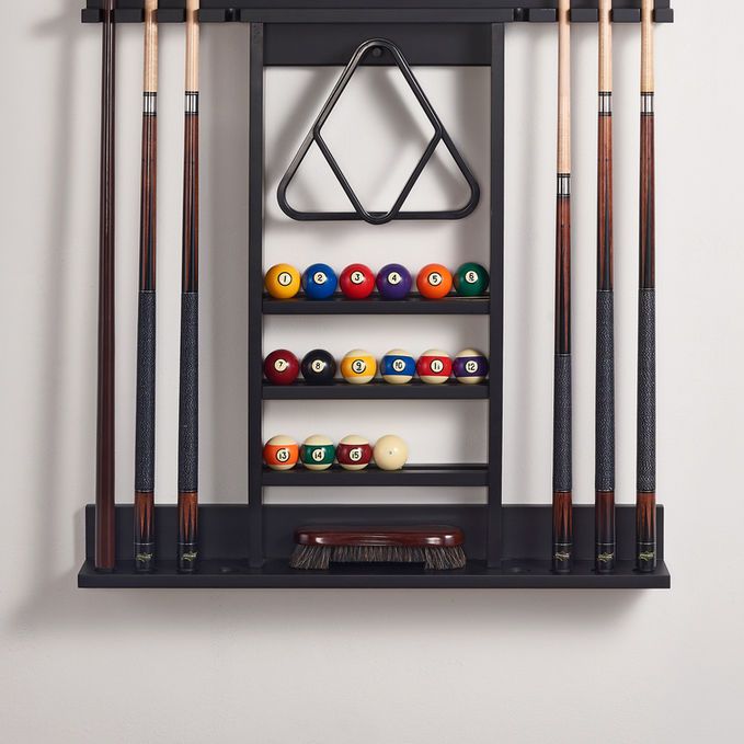 Berry Black Wall Cue Rack