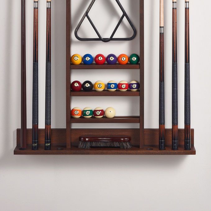 Mahogany Wall Cue Rack