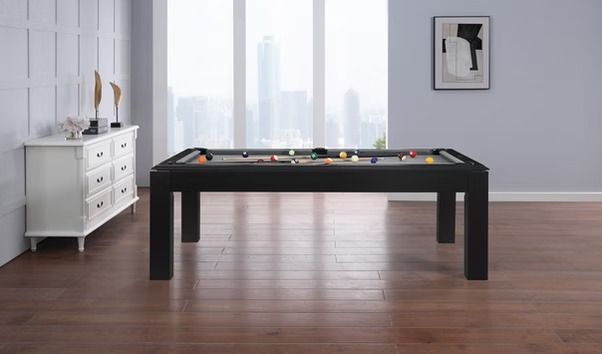Yarmouth Pool Table with Dining Top - Black