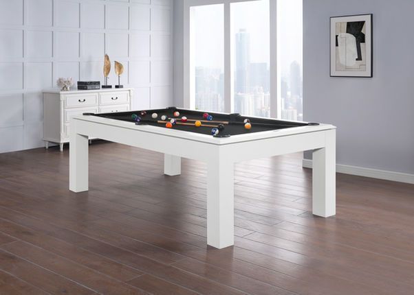 Yarmouth Pool Table with Dining Top - White