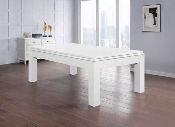 Yarmouth Pool Table with Dining Top - White