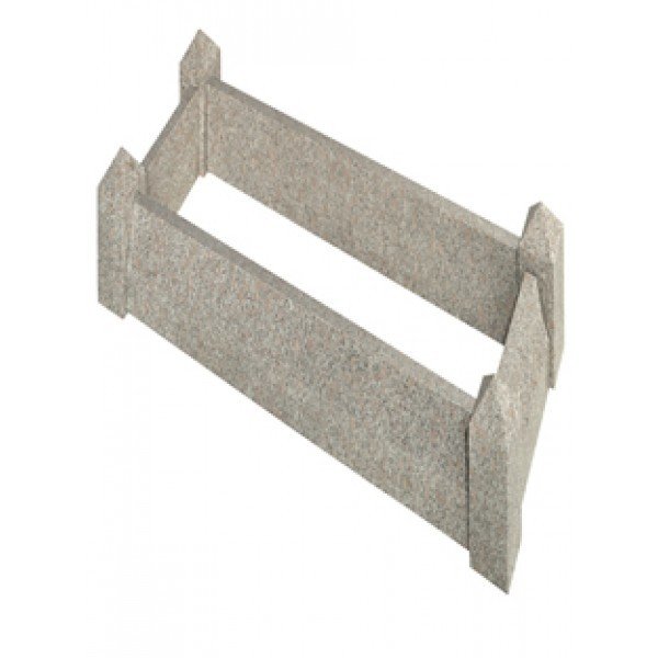 EC102 Autumn Brown Granite Kerb and Post Memorial