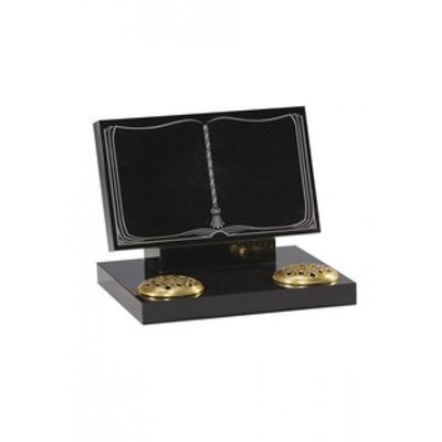 EC135 Black Granite tablet, rest and base. A simple elegant and economic mock bookset with wide rest for extra safety.