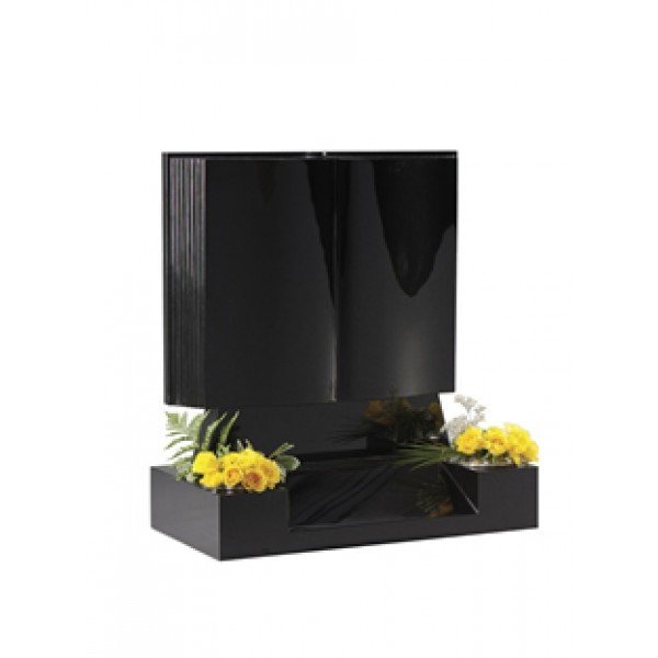 EC136 Exclusive Black Granite Book incorporating an upstand for stability and centre splay base.