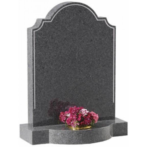 EC26 Glenaby Grey Granite Traditional Cemetery Memorial