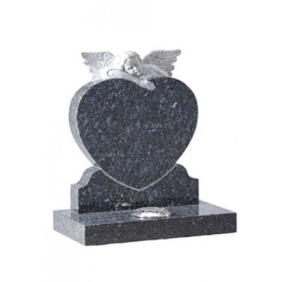 EC221 Blue Pearl Granite Angel Heart Memorial