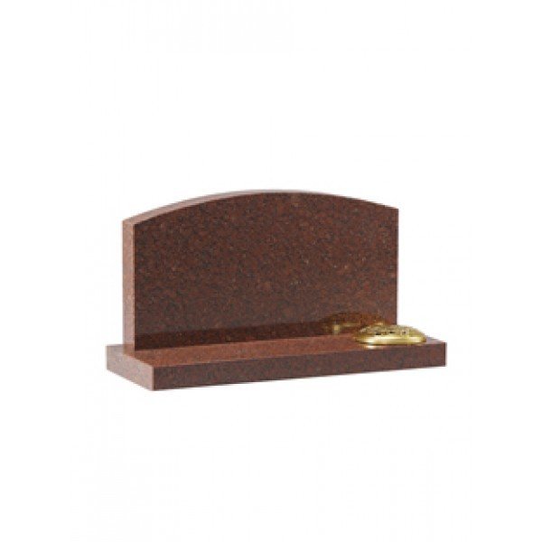 EC244 Ruby Red Granite Cremation Headstone Memorial