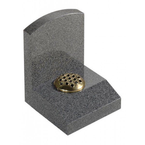 EC249 Dark Grey Granite Headstone and Desk Memorial