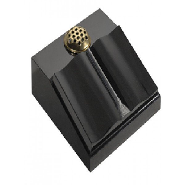 EC255 Black Granite Desk with Carved Book Design