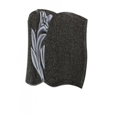 EC262 Dark Grey Granite Book Tablet with Carved Lily