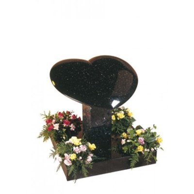 EC150 Star Galaxy Granite cushioned effect rounded heart on column and base.