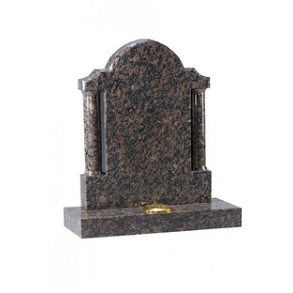 EC210 Sapphire Brown Granite Memorial with Turned Columns