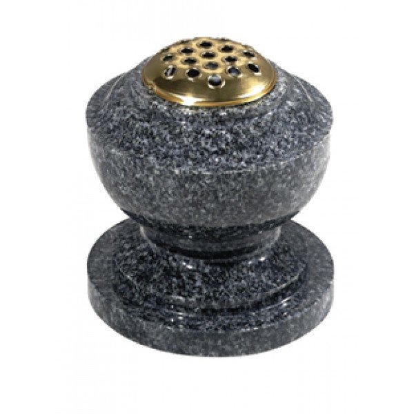 EC280 Dark Grey Granite Round Vase