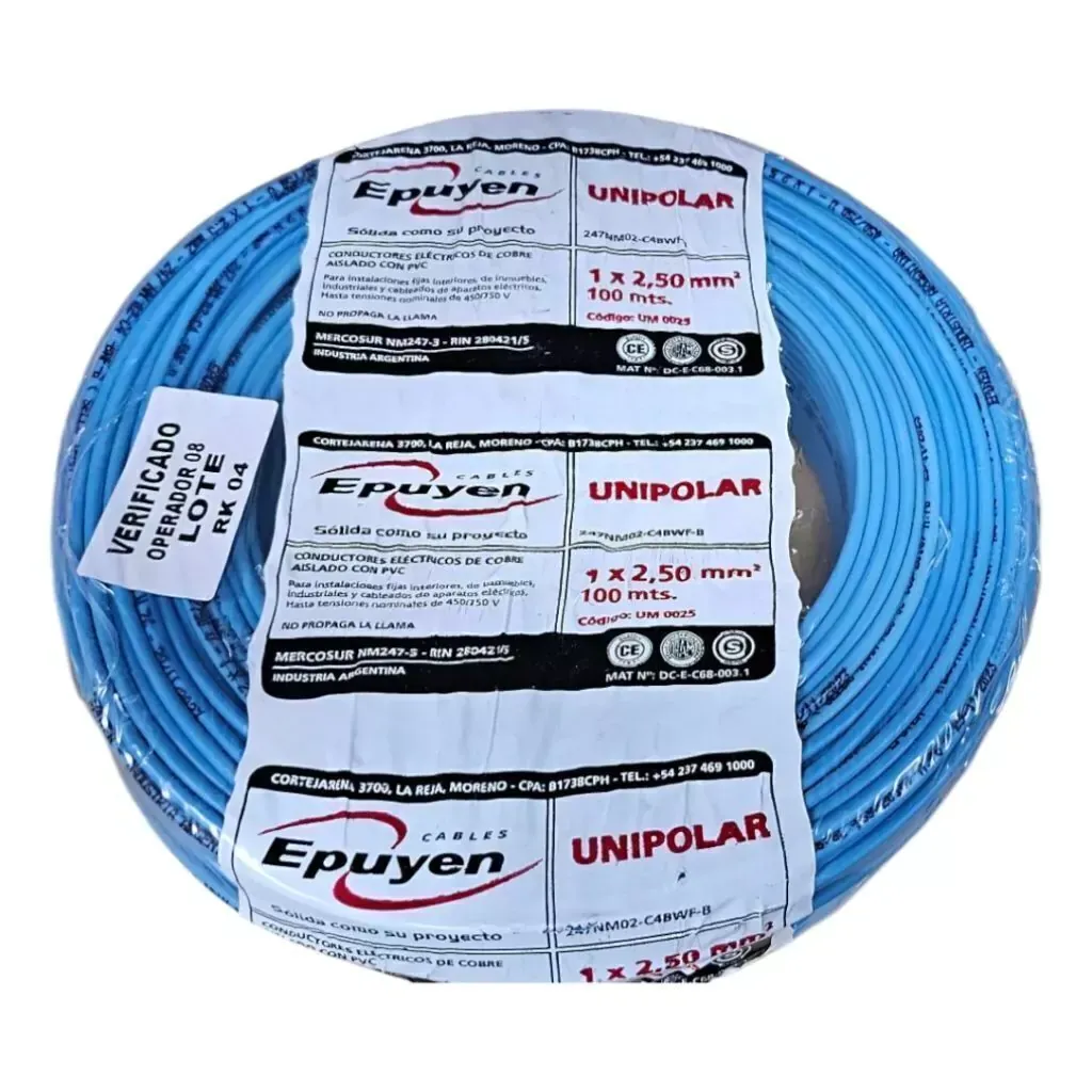 Cable Unipolar 1 x 1,5mm/2 x 100 metros