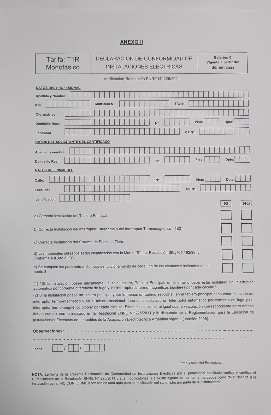 Kit para pilar monofásico + instalación + DCI + gestión para la conexión del medidor. Consultar Precio.
