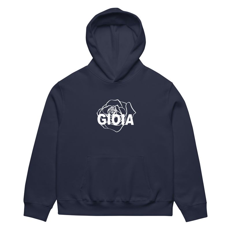 Gioia Oversized Heavyweight Hoodie (White Logo)