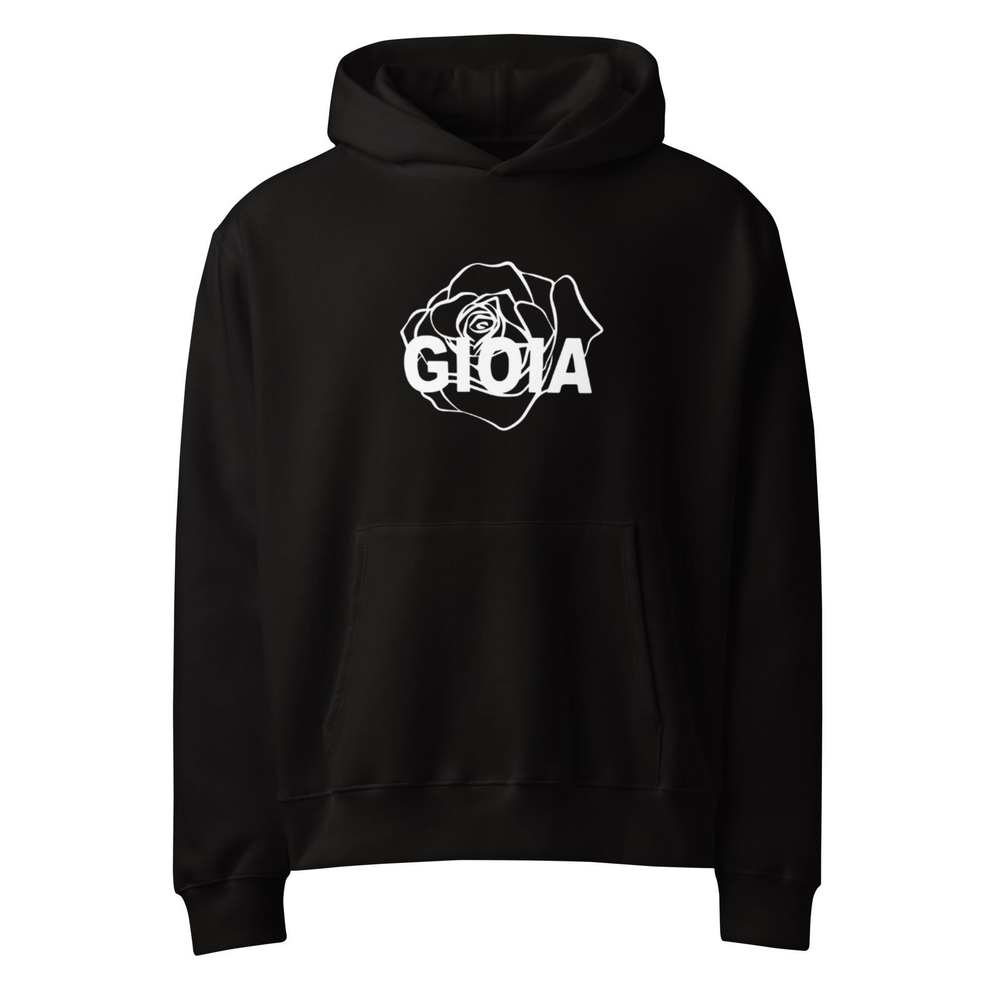 Gioia Oversized Heavyweight Hoodie (White Logo)