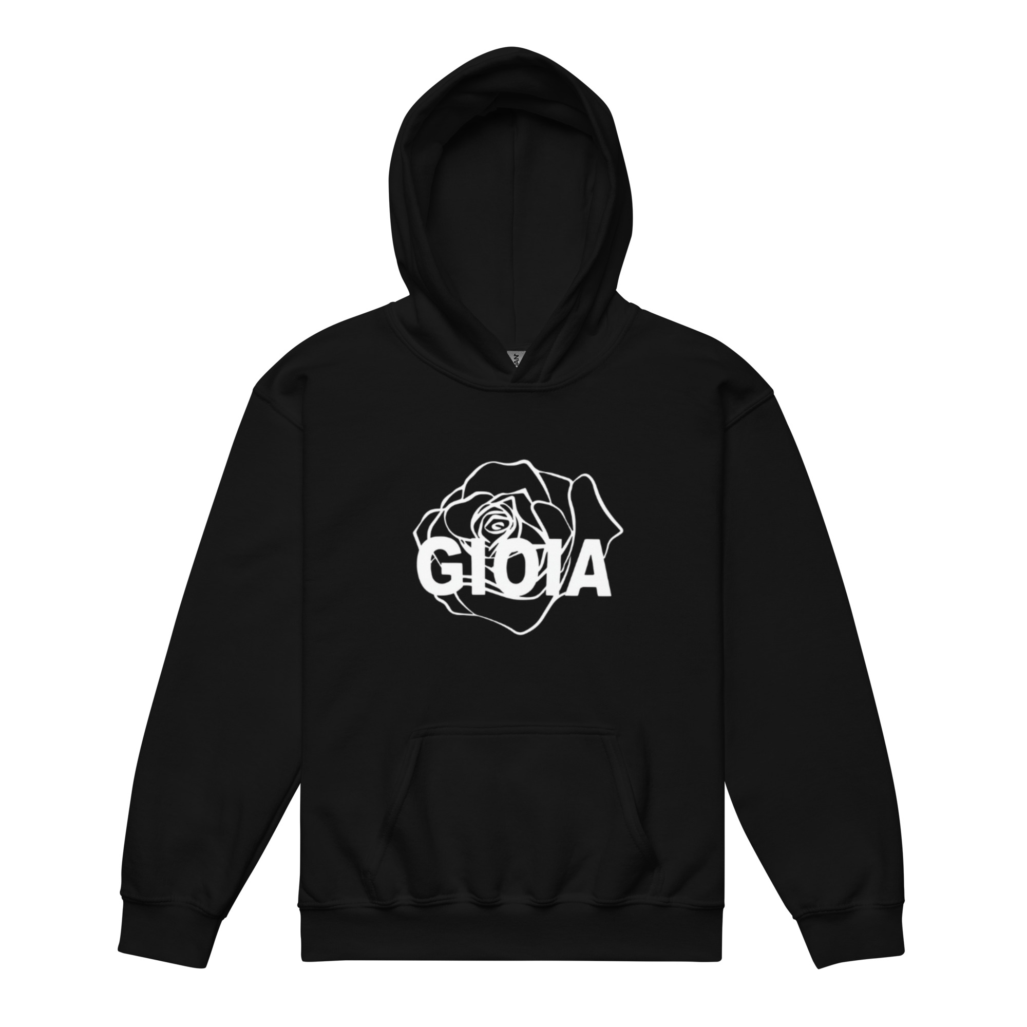 Gioia Youth Heavy Blend Hoodie (White Logo)