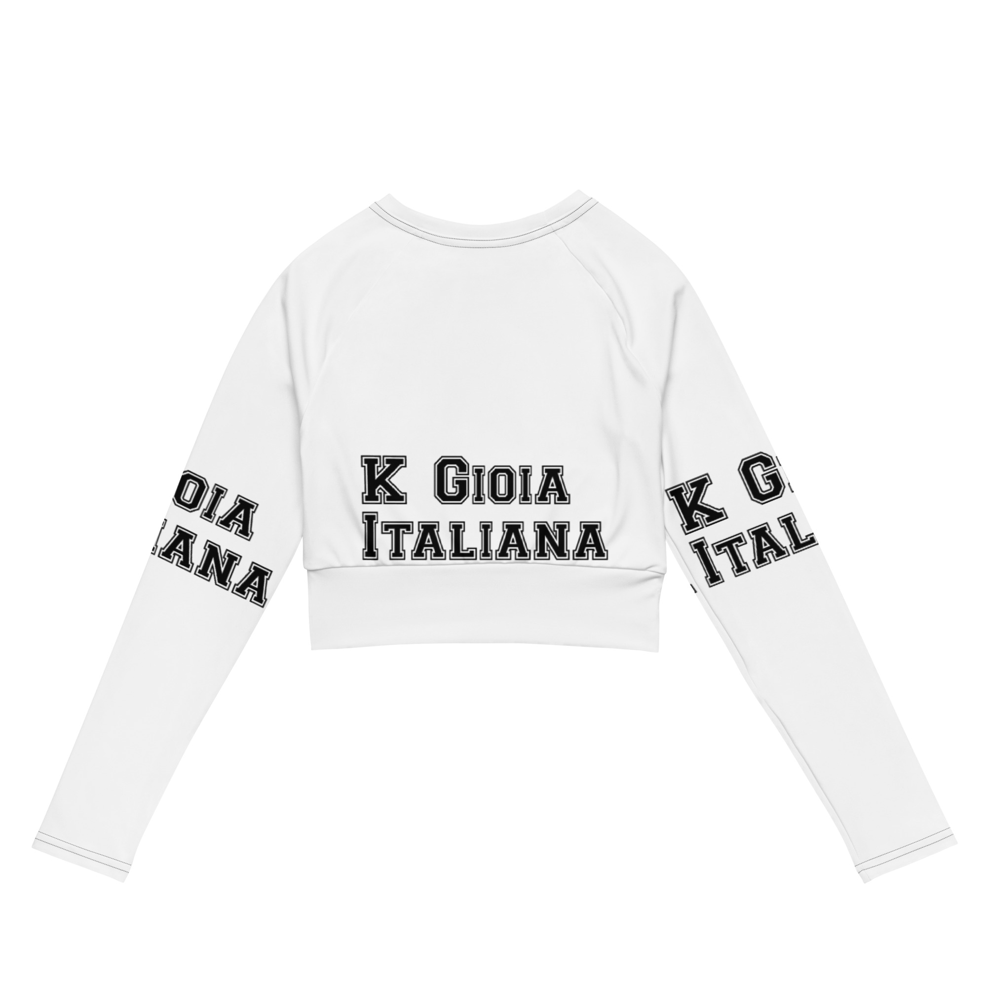 K Gioia Long-Sleeve Crop Top
