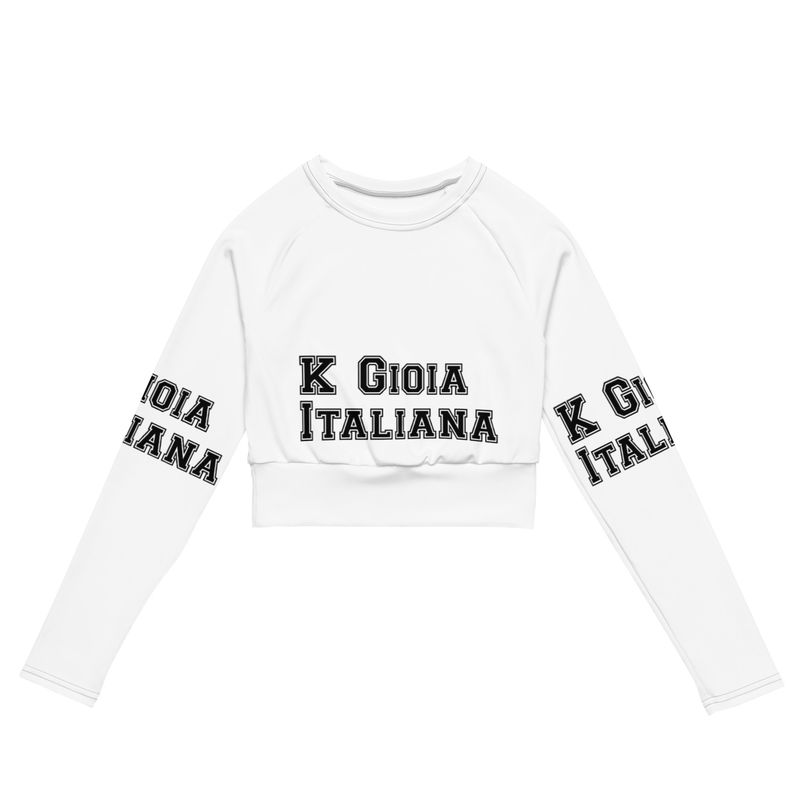 K Gioia Long-Sleeve Crop Top