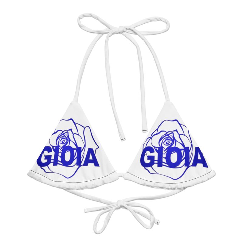 K Gioia All-over Print Recycled String Bikini Top