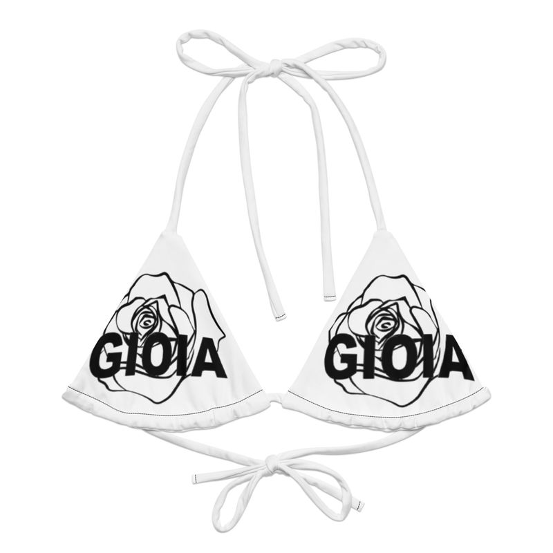 K Gioia All-Over Print Recycled String Bikini Top