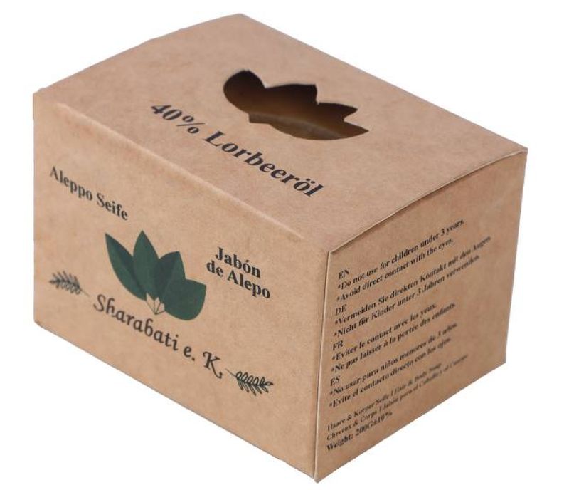 Aleppo Seife mit 40% Lorbeeröl, Original handgemacht